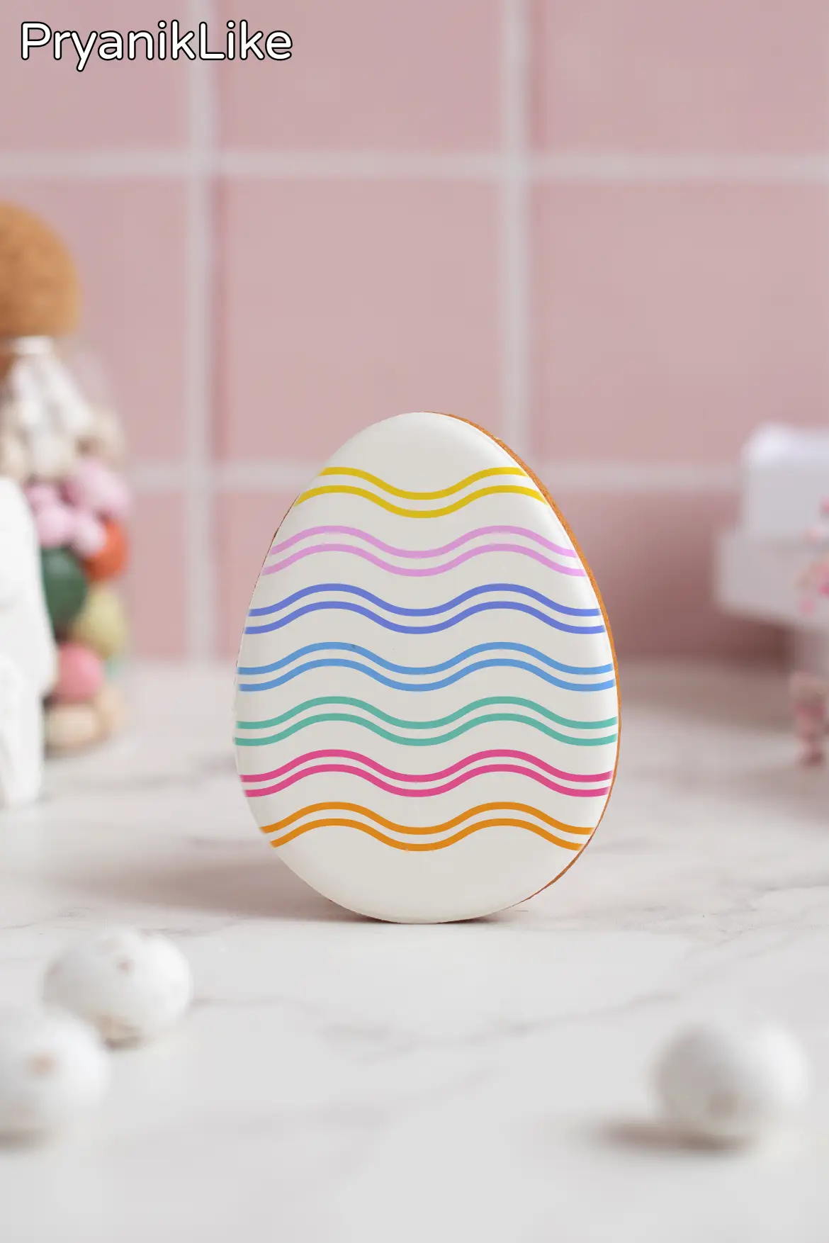 Пряник Пасхальное яйцо (гжель и геометрия)